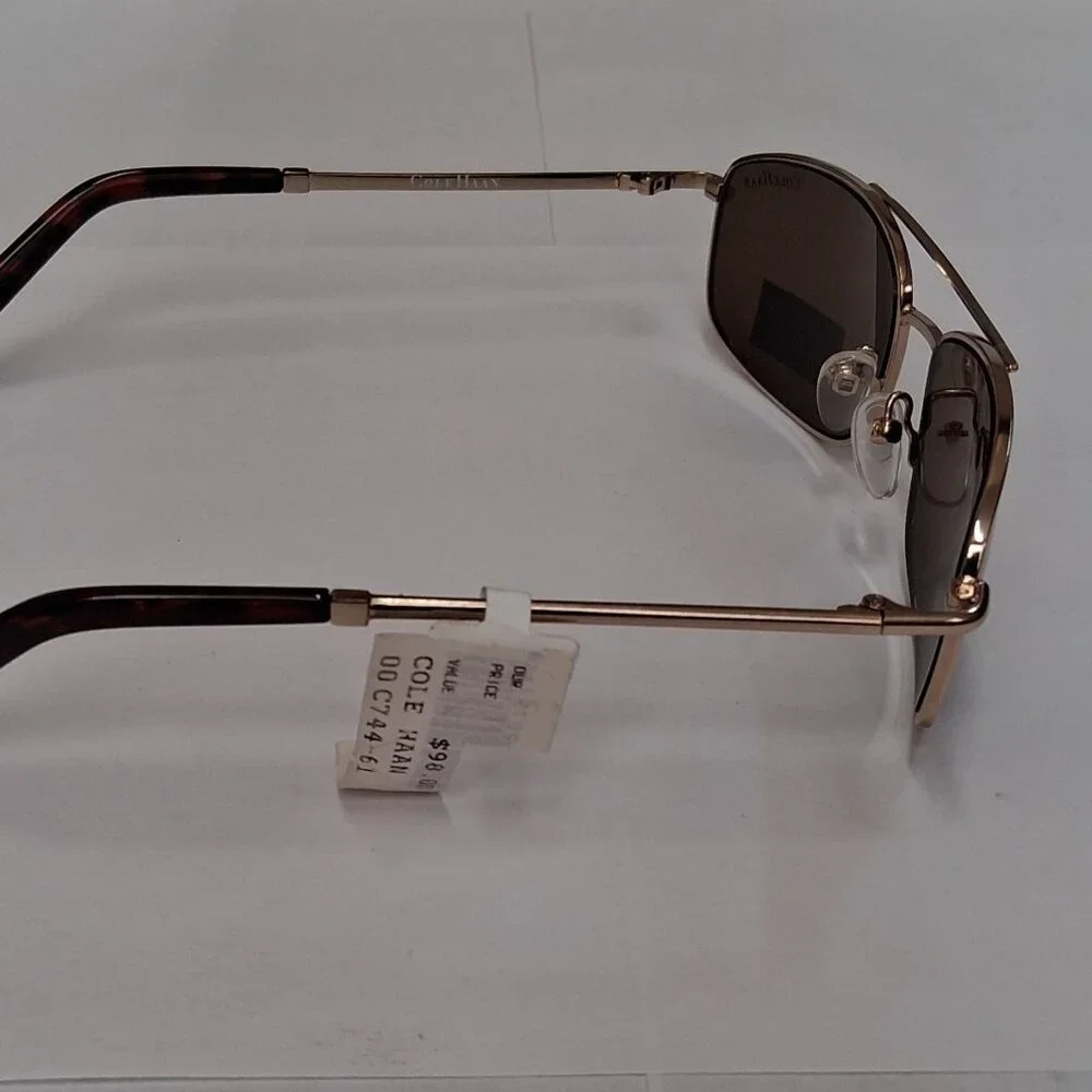 Cole Haan Distressed Gold Sunglasses: